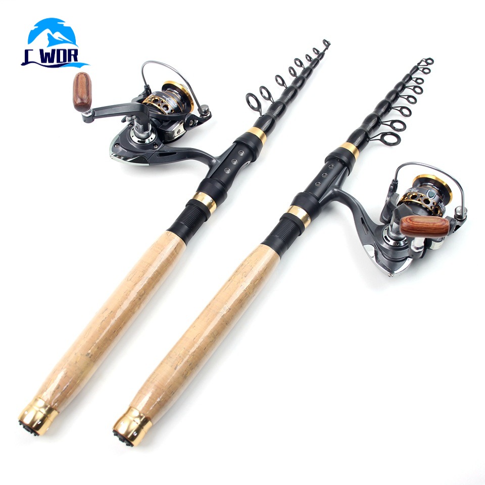 超短いポータブル伸縮式釣り竿とスピニングリールコンボ、海釣り - Fishing Rod Travel のレビューと価格