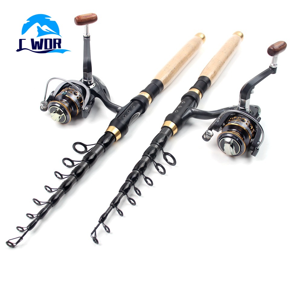 超短いポータブル伸縮式釣り竿とスピニングリールコンボ、海釣り - Fishing Rod Travel のレビューと価格