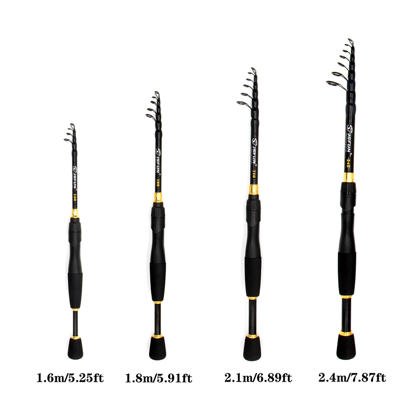 JSFUN 伸縮式釣り竿 超軽量スピニング釣り竿 カーボンフ - Fishing Rod Combo のレビューと価格