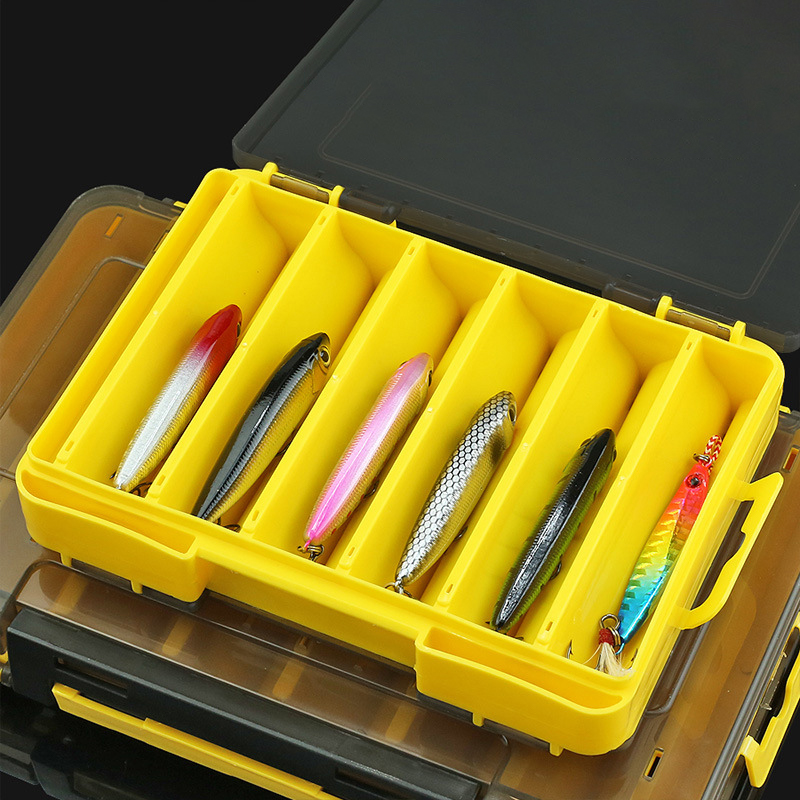 ❤️   両面釣り用ルアーボックス、12コンパートメント釣り - Fishing Rod Case のレビューと価格